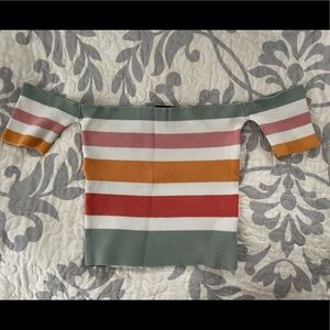 Forever 21 Striped Crop Top